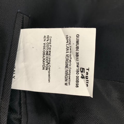 MARNI Size 44 Black Virgin Wool Notch Lapel Sport Coat