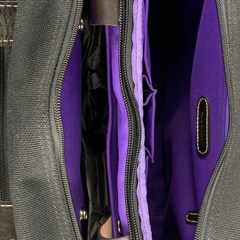 PAUL SMITH Black Canvas Leather Briefcase Bag