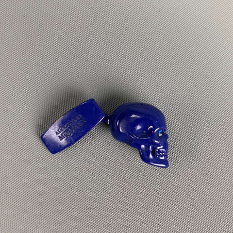 ALEXANDER MCQUEEN Blue Skull Cuff Links