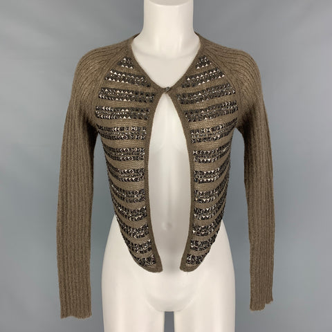 DAY BIRGER ex MIKKELSEN Talla XS Cárdigan de mezcla acrílica marrón plateado