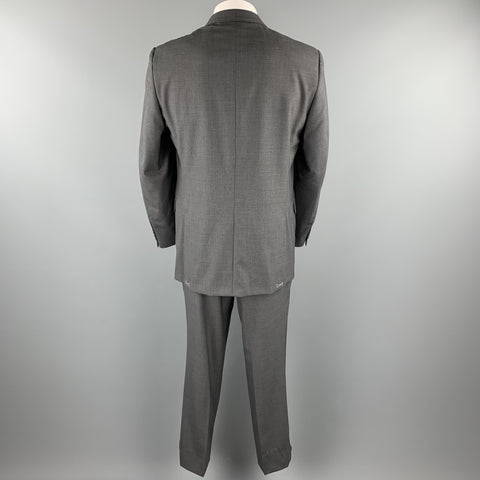 BURBERRY LONDON Size 42 Regular Dark Gray Wool Notch Lapel Suit