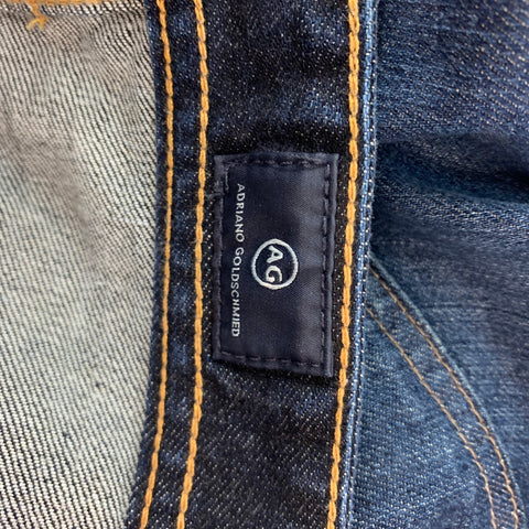 ADRIANO GOLDSCHMIED Size 33 Blue Cotton / Polyurethane Slim Jeans