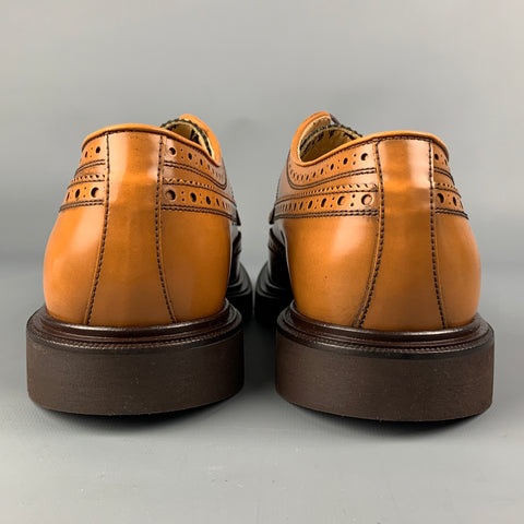 PAUL SMITH Size 9 Tan Perforated Leather Wingtip Lace Up Shoes