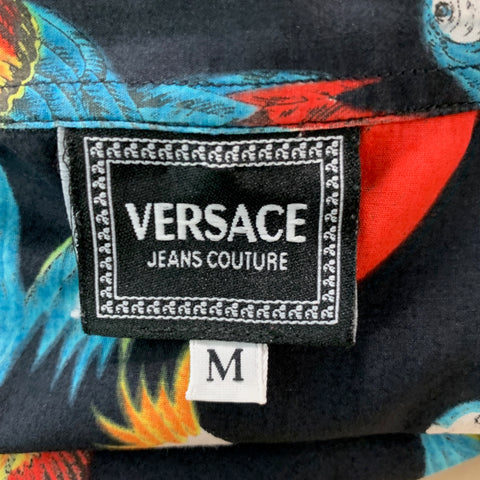 VERSACE JEANS COUTURE Talla M Camisa de manga larga Paradise multicolor negra