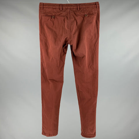 UNIS Size 34 Brown Cotton Chino Casual Pants