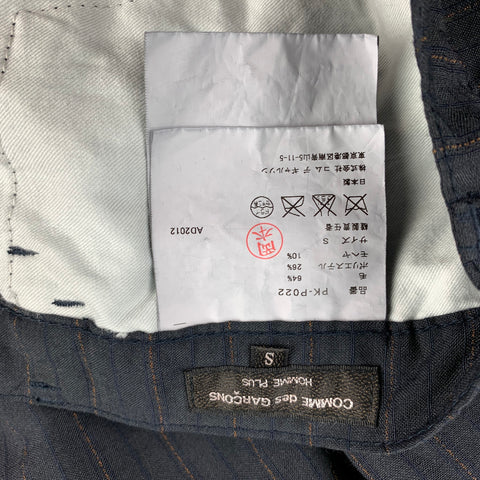 COMME des GARCONS HOMME PLUS Size S Grey Stripe Wool Blend Casual Pants