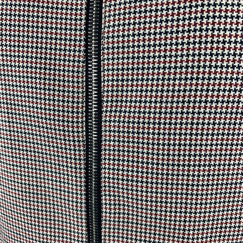 MELINDAGLOSS Size 40 Red White Blue Nailhead Cotton Zip Up Jacket