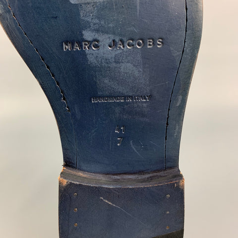 MARC JACOBS Size 8 Brown Laser Cut Leather Lace Up Shoes