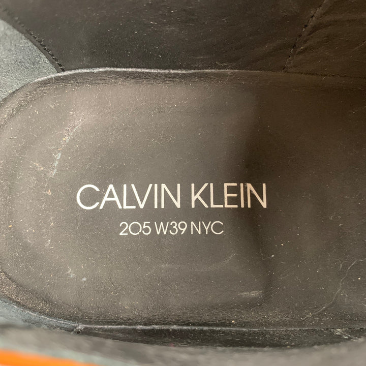 CALVIN KLEIN 205W39NYC Size 10.5 Brown Leather Double Monk Strap Loafers