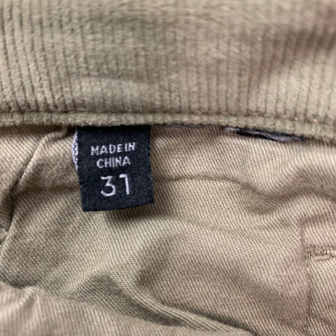 J.BRAND Pantalon décontracté en velours côtelé vert taille 31