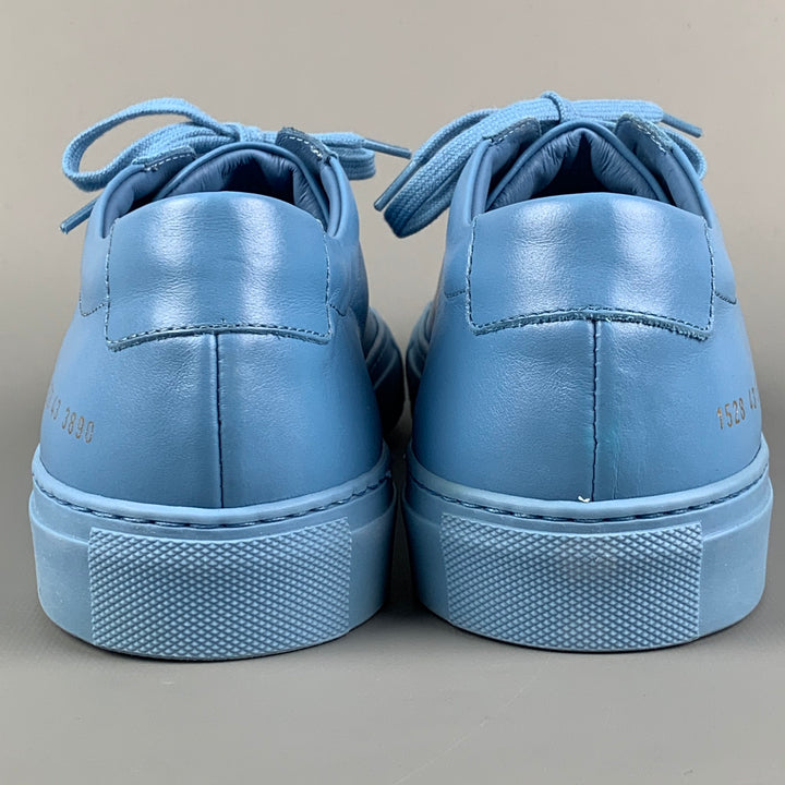 COMMON PROJECTS Size 10 Light Blue Leather Sneakers