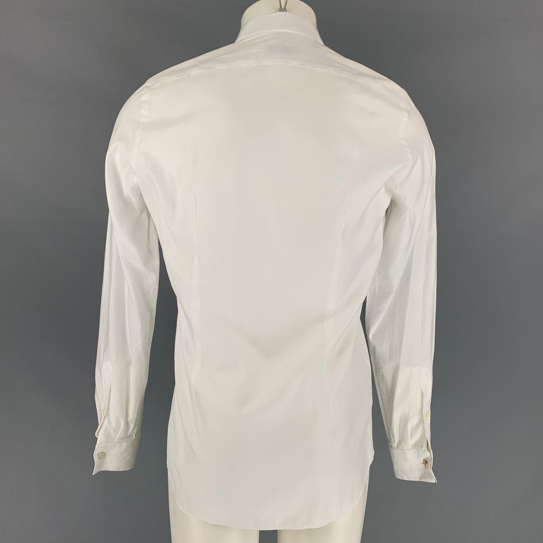 ETRO Size S White Cotton Tuxedo Long Sleeve Shirt