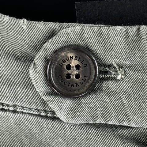 BRUNELLO CUCINELLI Size 30 Khaki Cotton Elastane Cargo Casual Pants