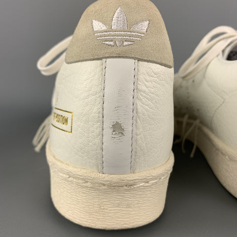 Y's ADIDAS Size 11 White Stitched Leather SUPER POSITION Sneakers