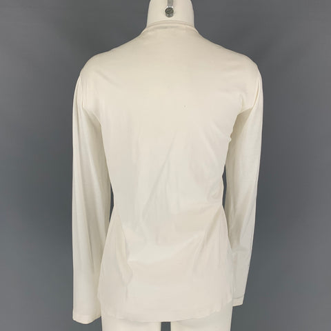 JUNYA WATANABE Size S White Applique Long Sleeve Blouse