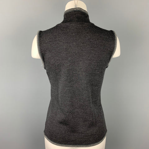 GIORGIO ARMANI Size 6 Grey Jersey Wool / Nylon Mock Turtleneck Casual Top