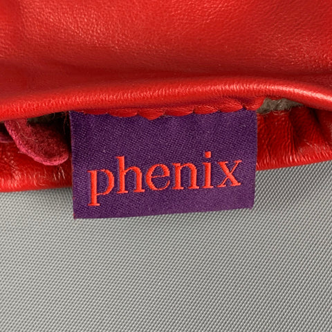 PHENIX Waist Size S Red Cashmere Leather Gloves