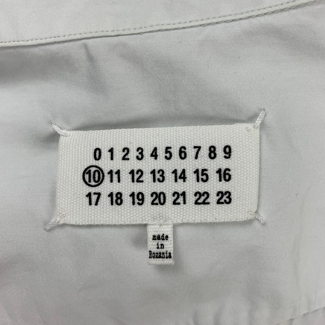 MAISON MARGIELA Size S White Cotton Short Sleeve Shirt
