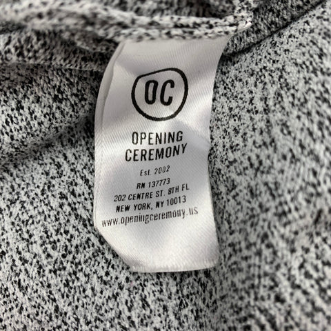 OPENING CEREMONY Size L Black & White Nylon Open Back Pullover