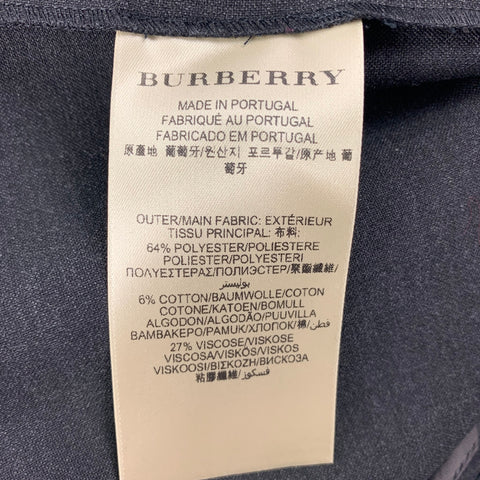 BURBERRY LONDON Talla 4 Pantalón de vestir acampanado en mezcla de poliéster color carbón
