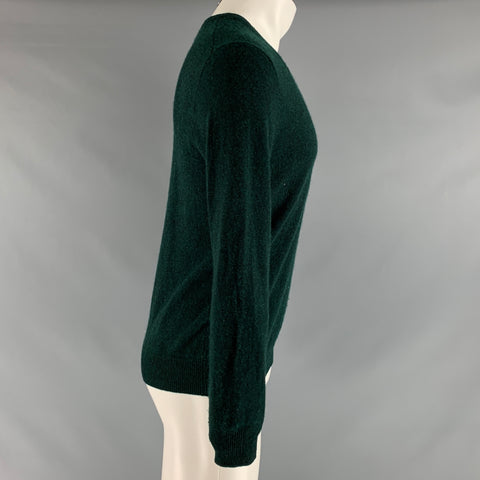 J.CREW Size S Green Heather Cashmere V-Neck Pullover