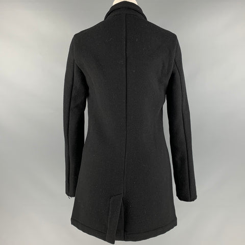 PRIMORDIAL IS PRIMITIVE Size M Black Wool Polyester Trench Coat