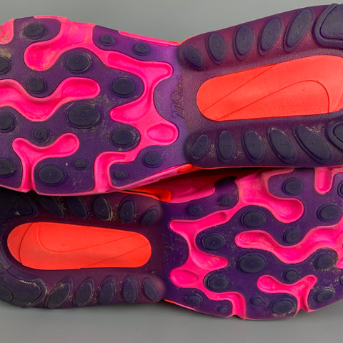 NIKE AIR70 React Size 14 Pink Red Color Block Leather Sneakers