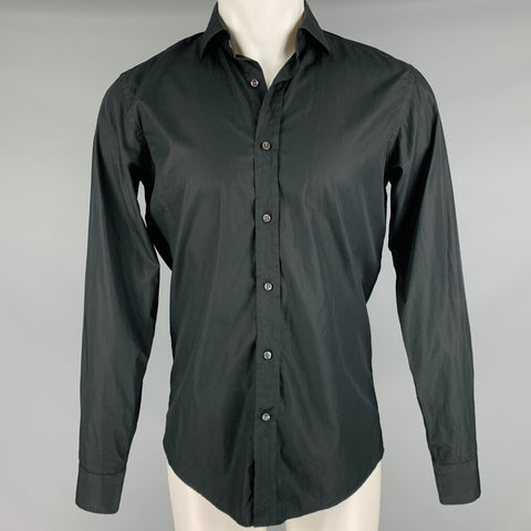 RALPH LAUREN Size S Black Cotton Button Up Long Sleeve Shirt