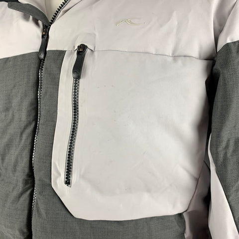 KJUS Taille XL Veste à capuche en polyester matelassé gris