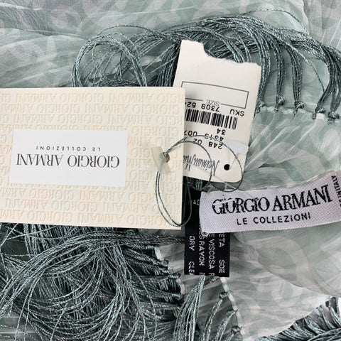 GIORGIO ARMANI Moss Print Silk Scarves