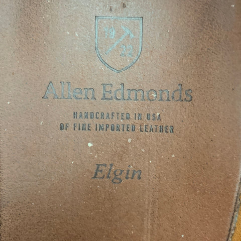ALLEN EDMONDS Taille 10 Chaussures à lacets en cuir perforé marron à bout droit