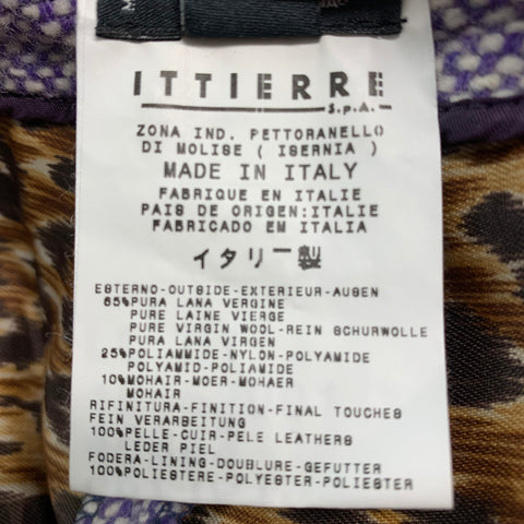 DOLCE & GABBANA Size 26 Purple White Wool Blend Dress Pants