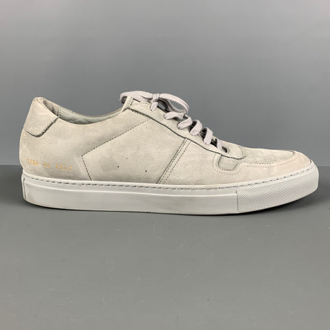 COMMON PROJECTS Size 11 Gray Suede Low Top Sneakers