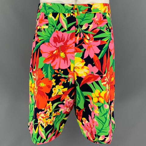 RLX by RALPH LAUREN Size 42 Multi-Color Floral Polyester Zip Fly Shorts