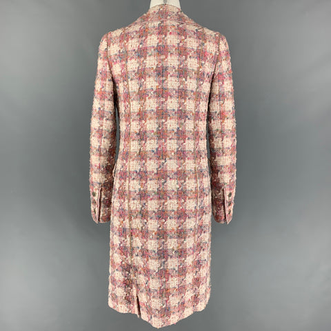 CHANEL B2483 04P Talla 4 Conjunto de 2 piezas de vestido bouclé rosa blanquecino