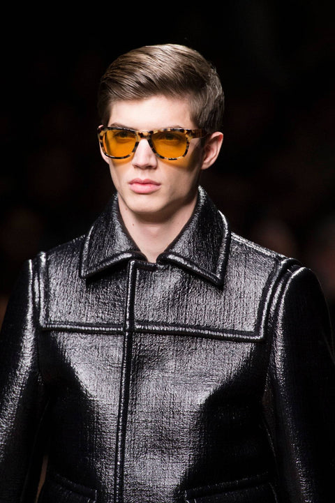 BURBERRY PRORSUM Otoño 2013 Talla 38 Chaqueta negra con broches ocultos texturizados
