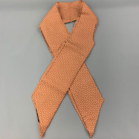 F.R. TRIPLER & CO. Print Silk Tan Ascot Scarf
