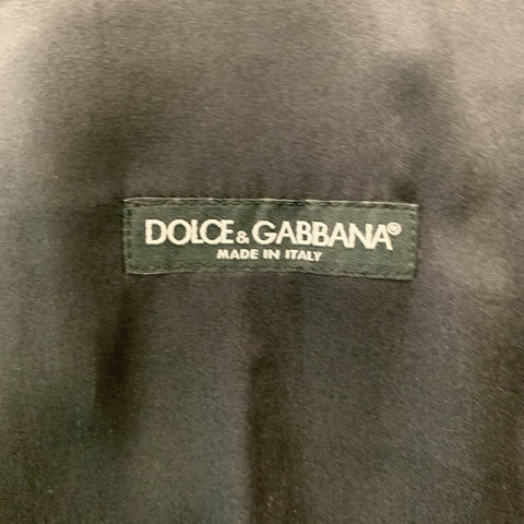 DOLCE & GABBANA Martini Size 40 Black White Polka Dot Silk Polyester 36 Tuxedo
