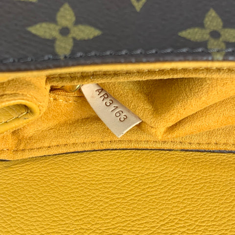 LOUIS VUITTON Brown Beige Monogram Leather Cross Body Handbag