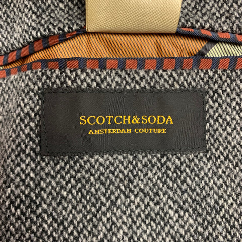 SCOTCH AND SODA Size 44 Grey & Black Wool / Nylon Sport Coat