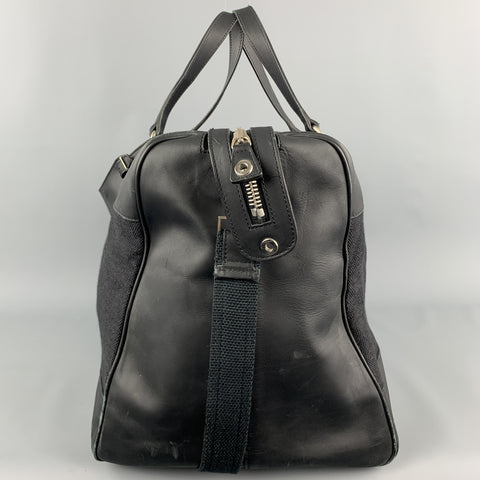 ERMENEGILDO ZEGNA Sac week-end en toile noire unie