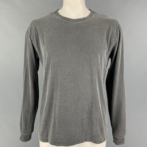 JOHN ELLIOTT Size L Grey Cotton Long Sleeve T-shirt