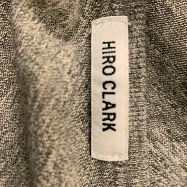 HIRO CLARK Size XL Grey Black Graphic Cotton T-shirt