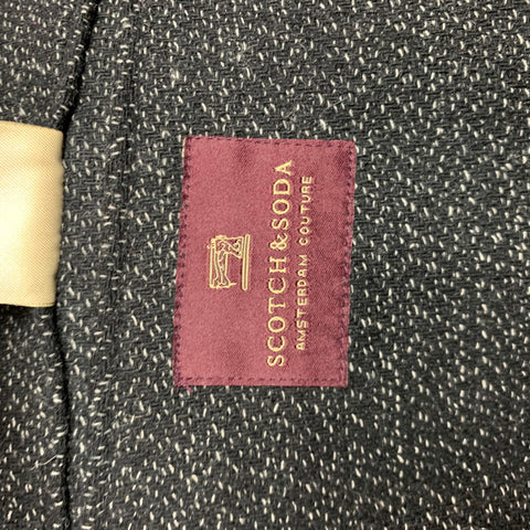 SCOTCH AND SODA Size 44 Black & White Wool / Polyester Sport Coat