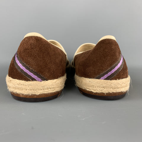 BALLY Size 10 Brown Solid Suede Slip On Loafers