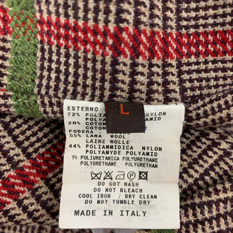 ETRO Size L Black Nylon Cotton Zip & Buttons Jacket