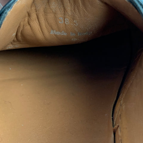 GIVENCHY Size 8.5 Brown & Orange Leather Peacock Slip On Sneakers