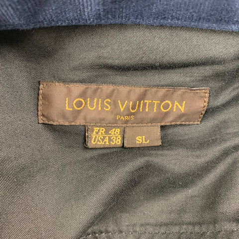 LOUIS VUITTON Size 36 Black Cotton Jean Cut Dress Pants