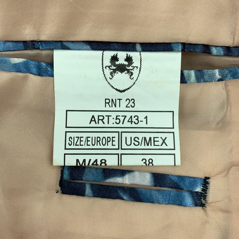 RNT 23 Taille 38 Manteau de sport à revers cranté en polyester/coton rose et blanc