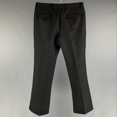 BURBERRY PRORSUM Size 32 Black Solid Wool Blend Zip Fly Dress Pants